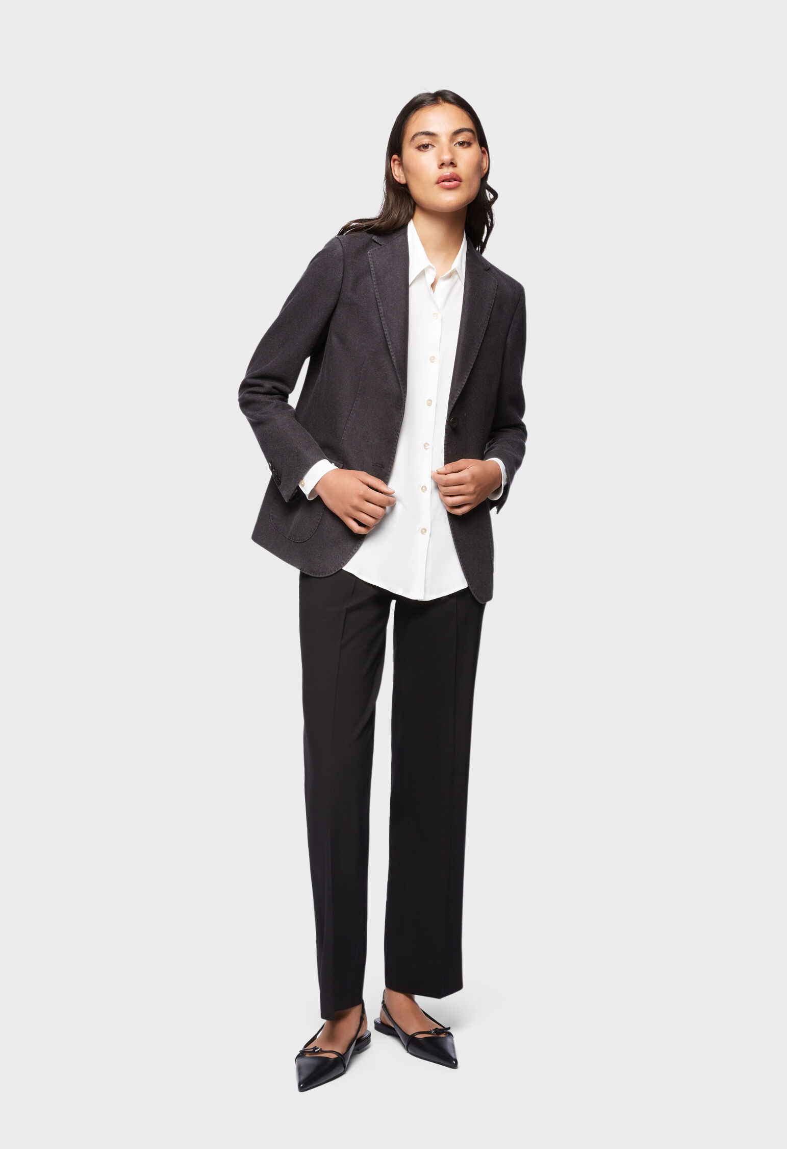 Escada 2Pc Peach Woven 100% Cashmere Jacket & Skirt Suit sz 10